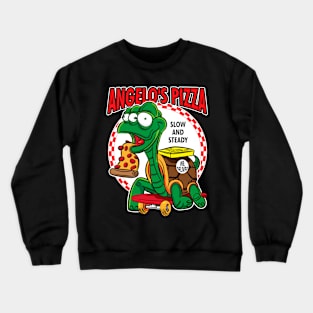 Angelo'S Pizza - Mutant Turtle Skateboard Pizza Delivery Crewneck Sweatshirt